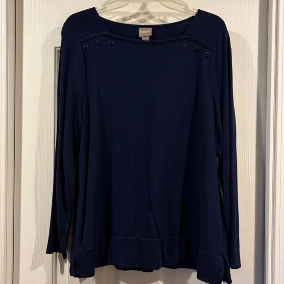 Chico's Dark Blue Long Sleeve Top size 2 L/XL like new - Picture 4 of 6
